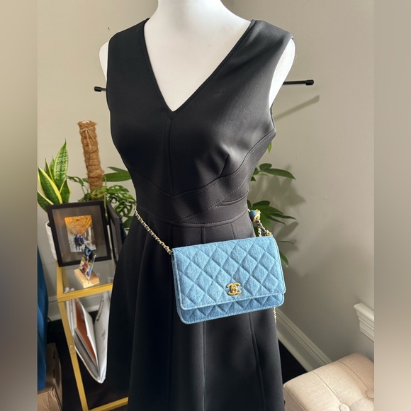 Chanel Denim Pearl Crush WOC - Picture 12 of 16